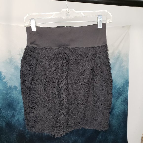 H&M Divided Black Ruffled Women's Skirt with slip - Picture 1 of 3